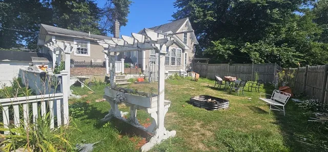 a view of a garden with plants