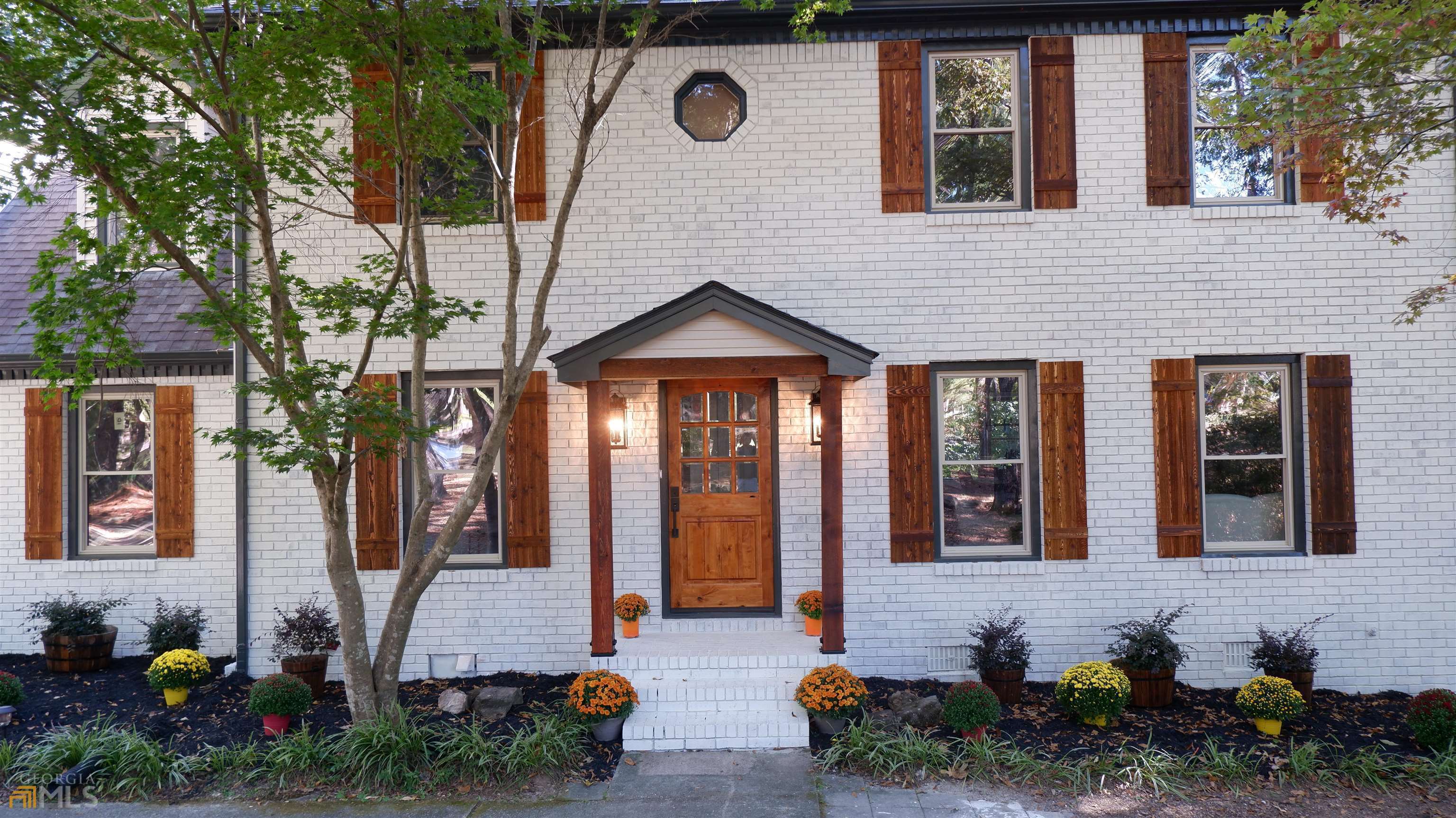 a front view of a house