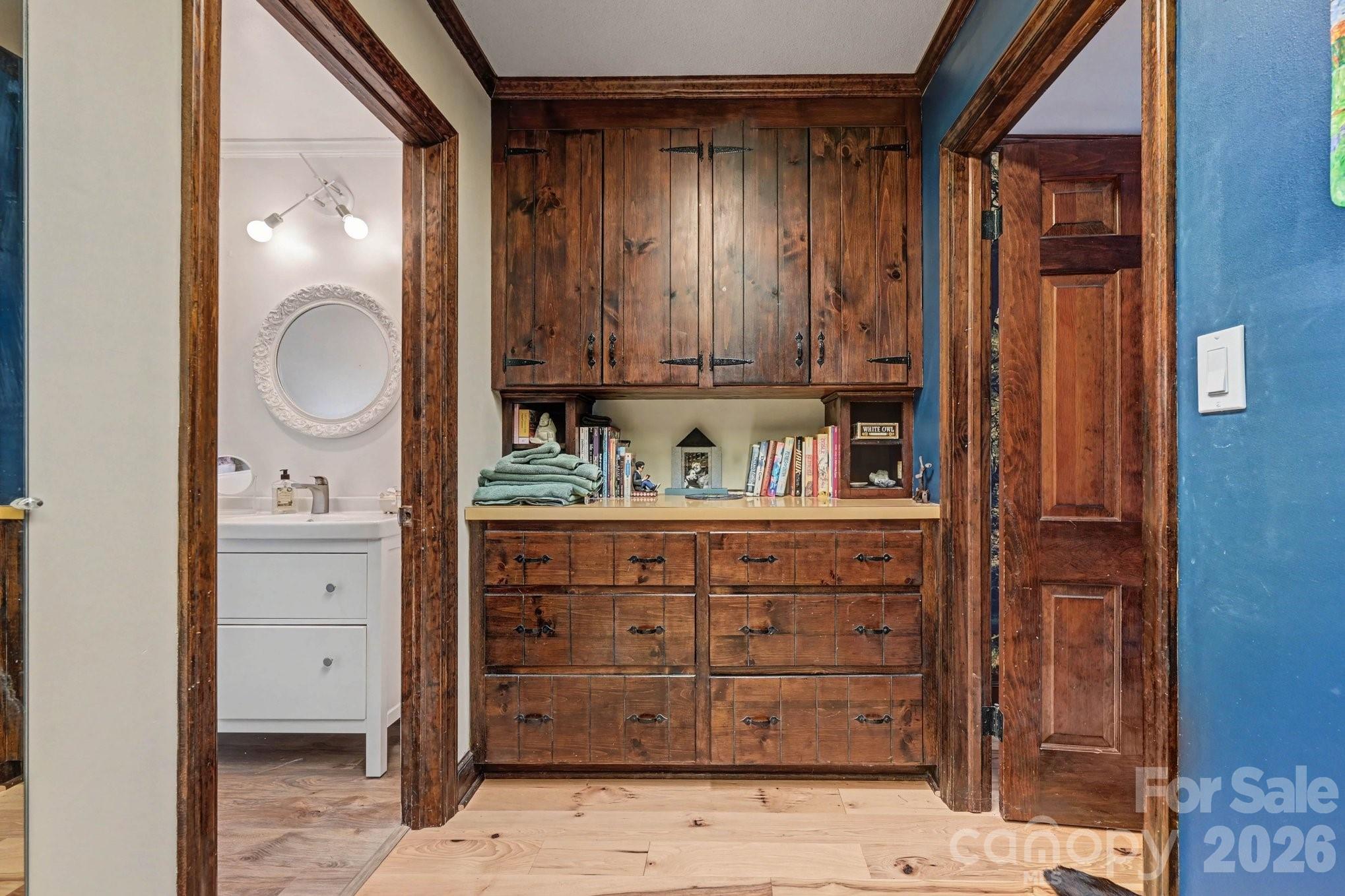 2915 Old Stage Road Gastonia, NC 28052 - Photo 12 of 42 a bathroom with a sink vanity and a mirror