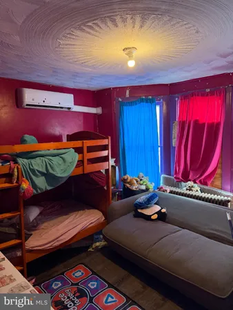 a room with gym equipment