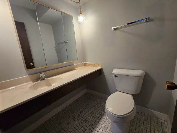 a bathroom with a sink and a toilet