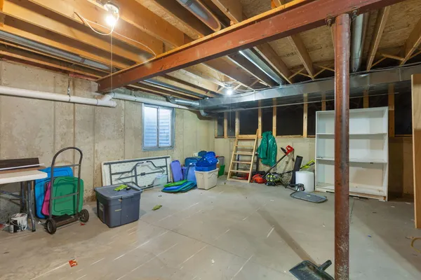 a view of storage and utility room