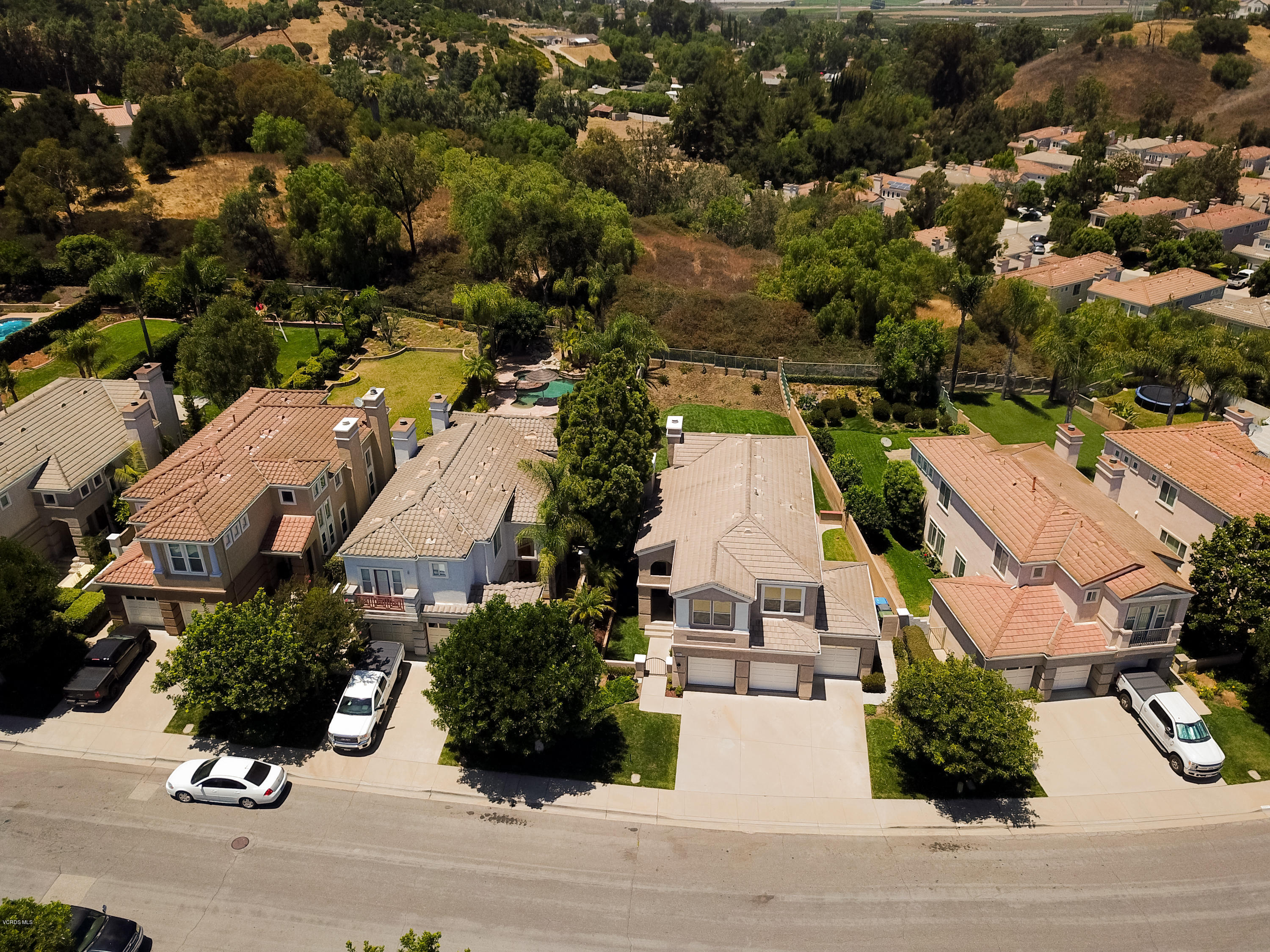 3931 Sunsetridge Road Moorpark, CA 93021 - Photo 29 of 36 an aerial view of residential houses with outdoor space and street view