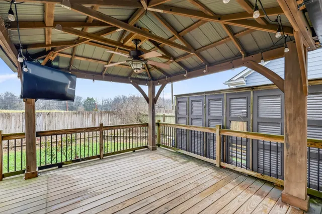a view of a roof deck