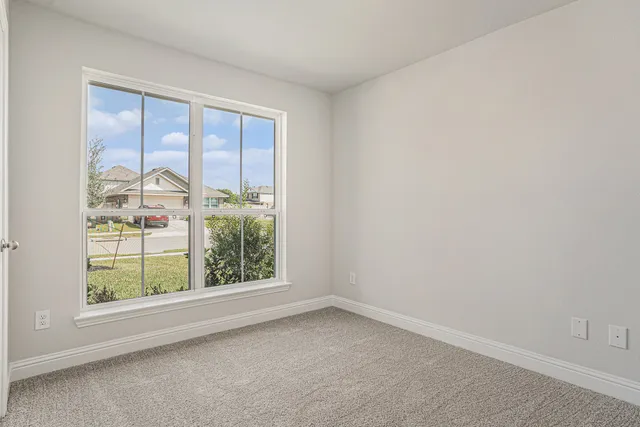 an empty room with a window