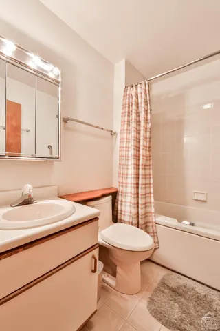 a bathroom with a sink toilet vanity and shower