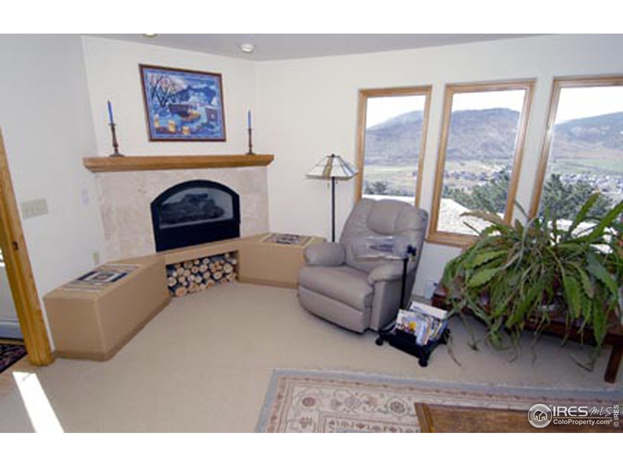 580 Eagle Ridge Road Longmont, CO 80503 - Photo 9 of 12 a living room with furniture and a fireplace