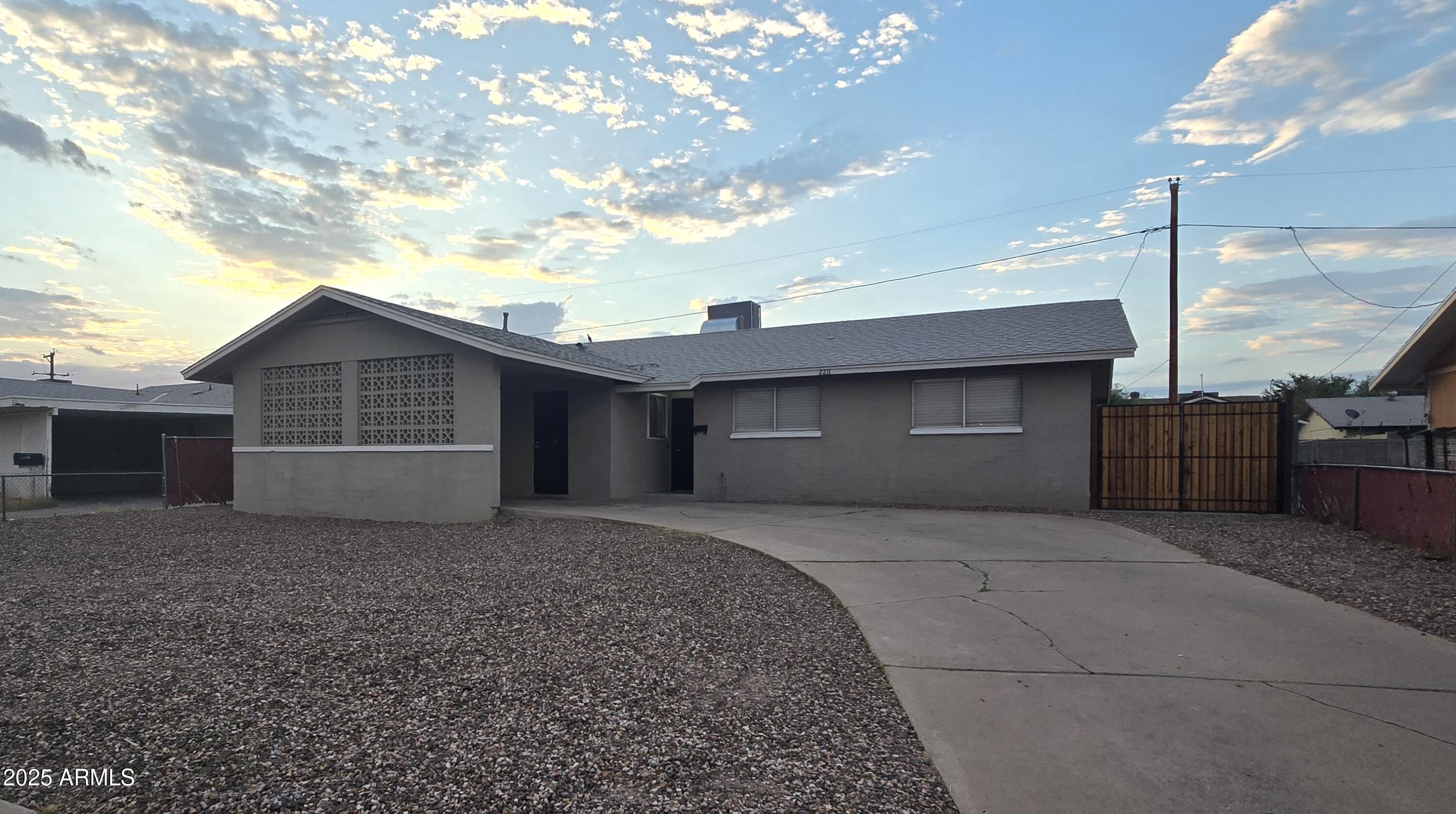 a house view with a outdoor space