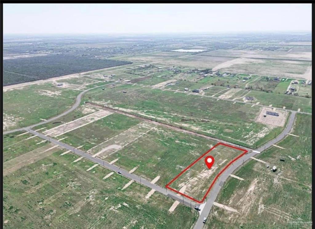 14865 Kyle Lane Edcouch, TX 78538 - Photo 4 of 12 Aerial overview of property's location with property parcel outlined