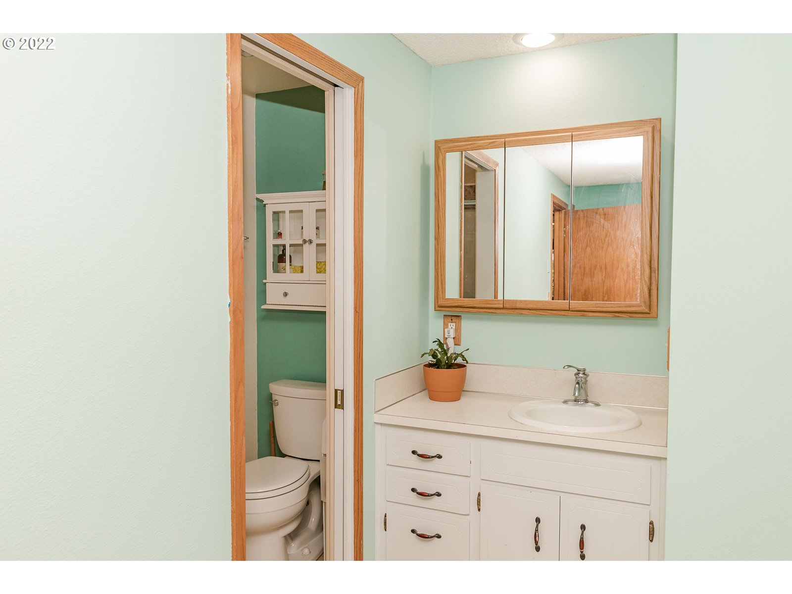 753 Rowan Avenue Springfield, OR 97477 - Photo 15 of 30 a bathroom with a sink and a mirror