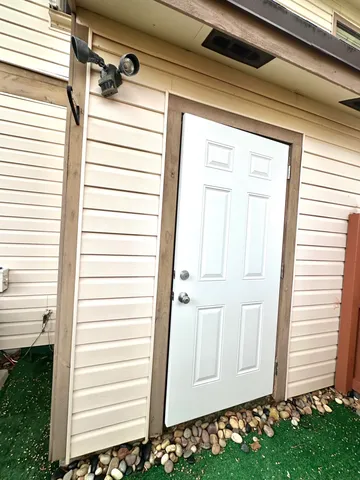 a view of front door