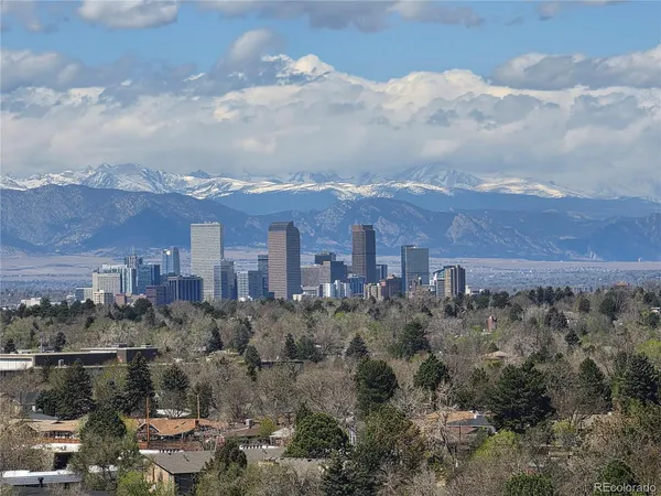 a view of city and mountain