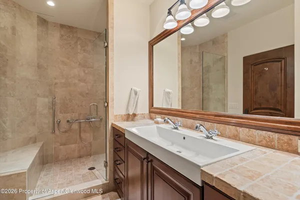 a view of a building with a large windows