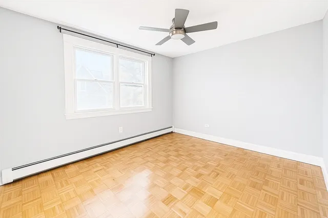 an empty room with a window