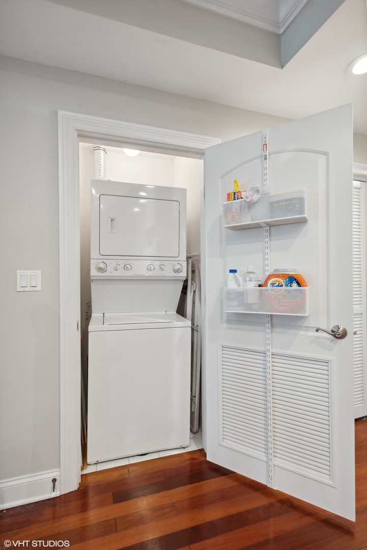 2324 West Argyle Street, Unit 2E Chicago, IL 60625 - Photo 13 of 14 a view of storage and utility room with wooden floor