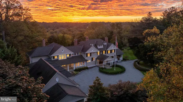 a view of a pool with a yard