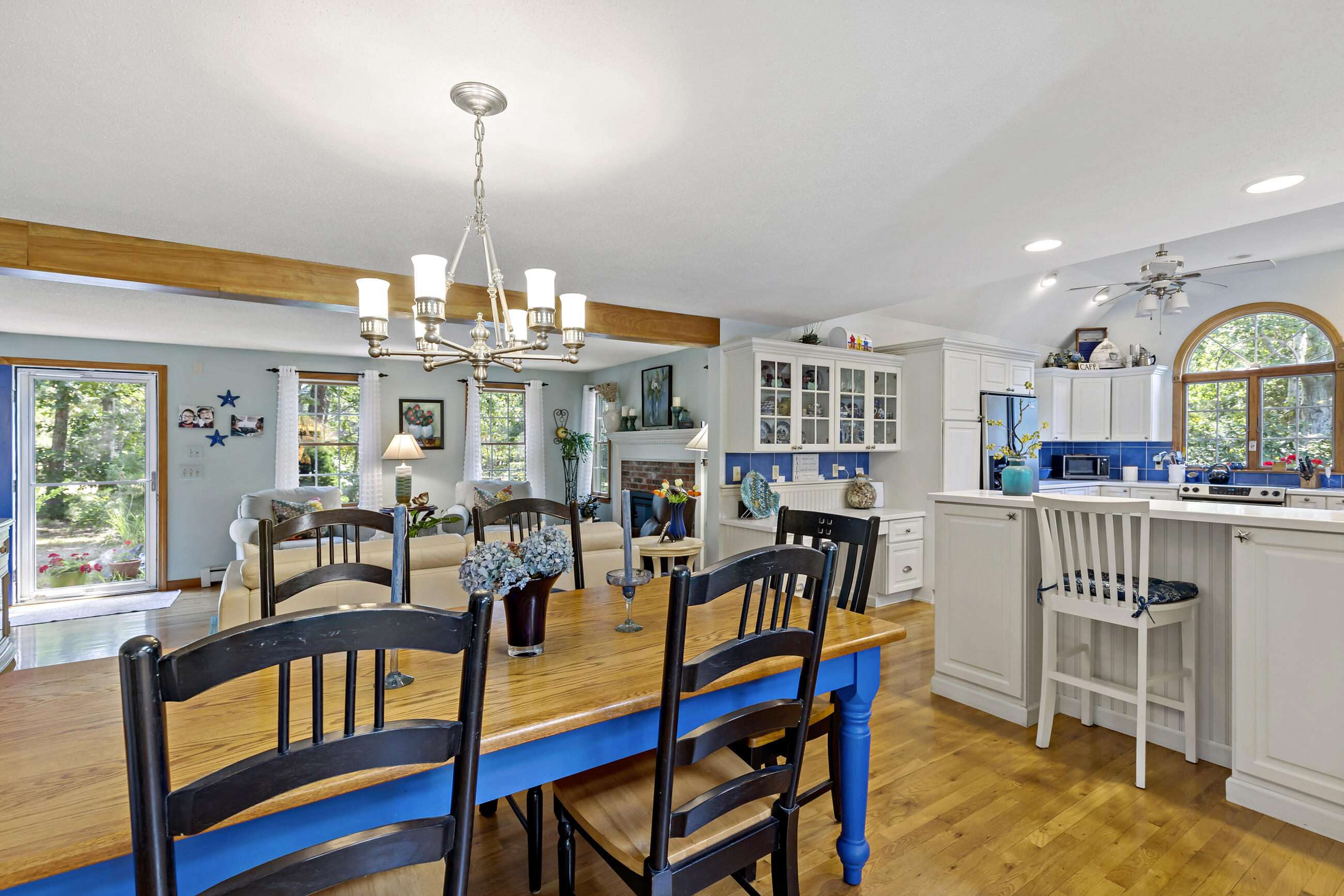 60 Turnip Field Road Eastham, MA 02642 - Photo 17 of 57 a view of a dining room with furniture window and outside view