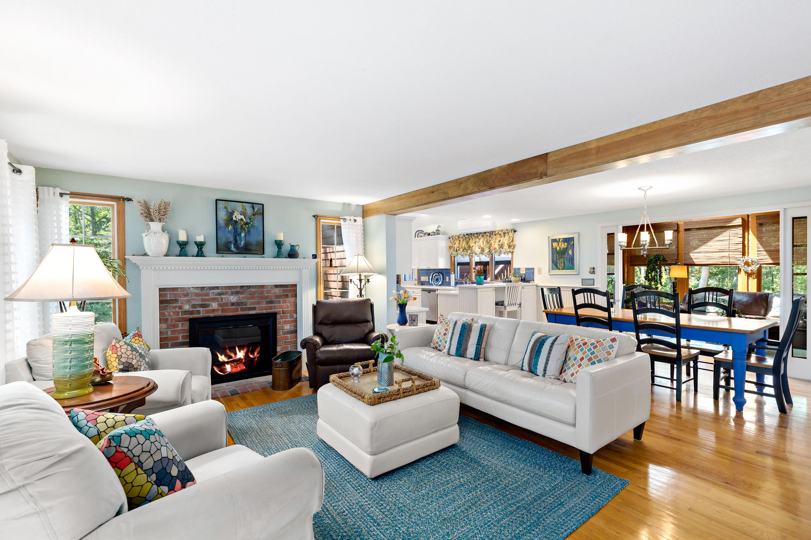 60 Turnip Field Road Eastham, MA 02642 - Photo 23 of 57 a living room with furniture and a fireplace