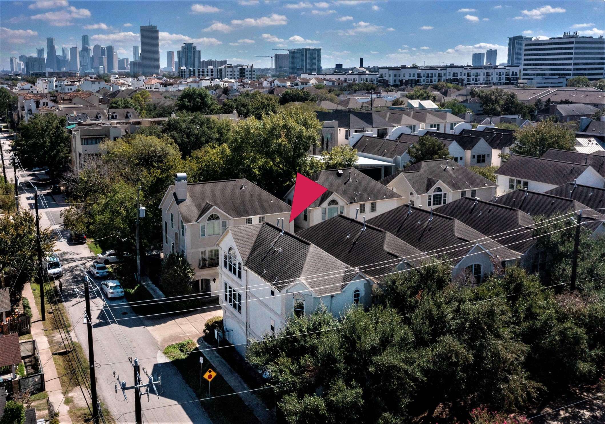 328 Malone Street Houston, TX 77007 - Photo 2 of 50 an aerial view of a city with lots of residential buildings