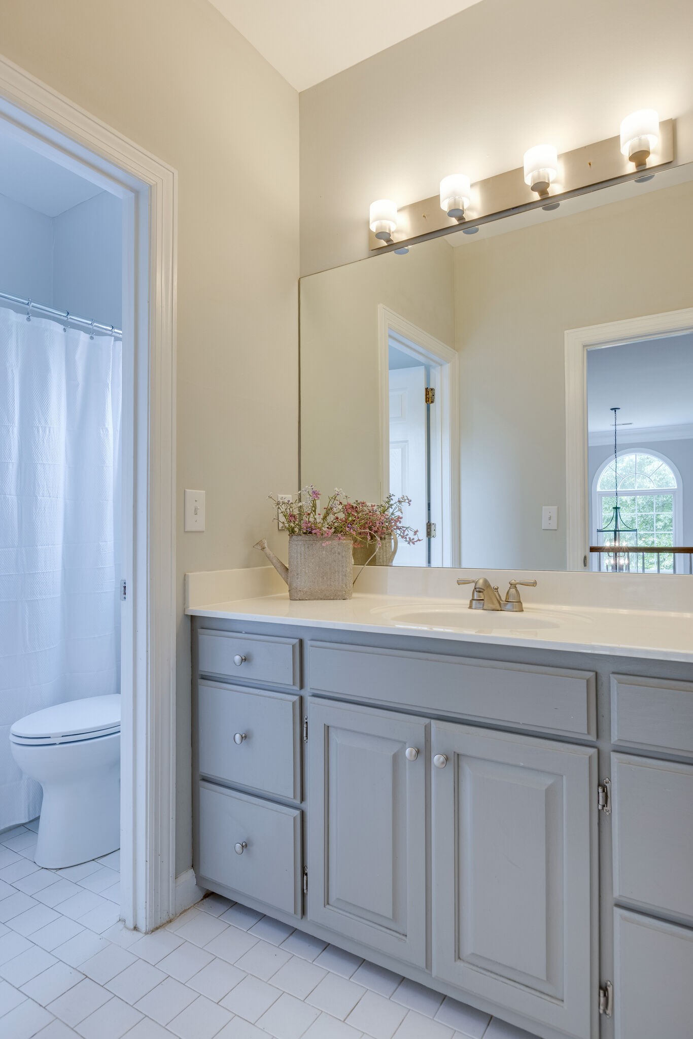 211 Hillside Drive Franklin, TN 37067 - Photo 21 of 43 a bathroom with a granite countertop sink and a mirror
