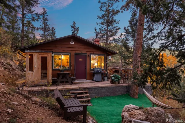 a backyard of a house