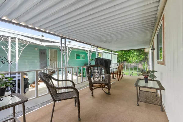 a outdoor space with furniture