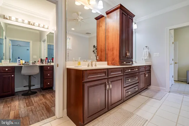 a bathroom with a tub and a sink