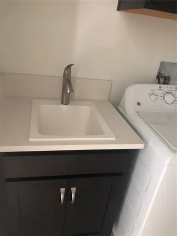 a close view of sink and tap