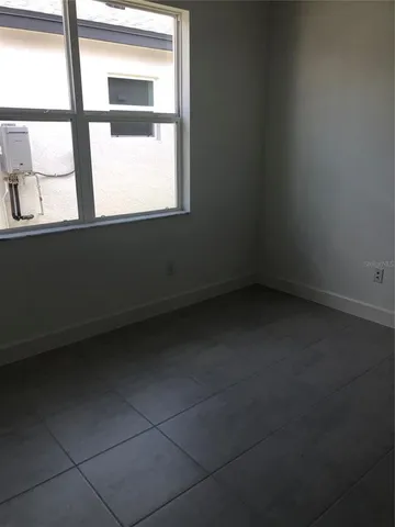 an empty room with a window