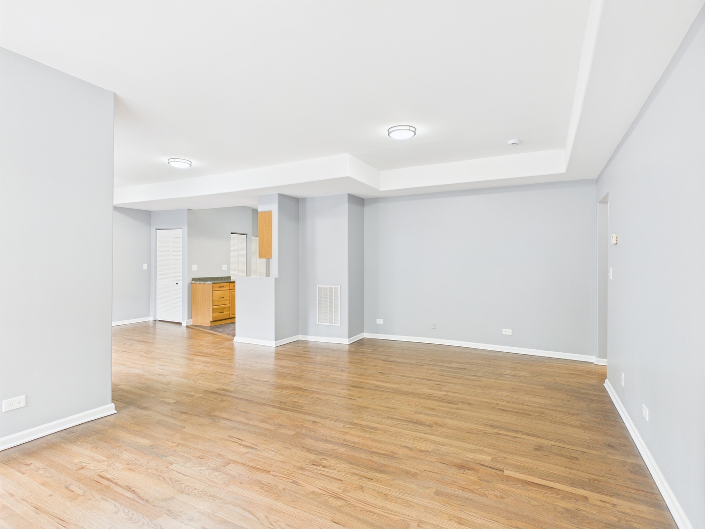1729 East 67th Street, Unit 2E Chicago, IL 60649 - Photo 4 of 18 a view of an empty room with wooden floor