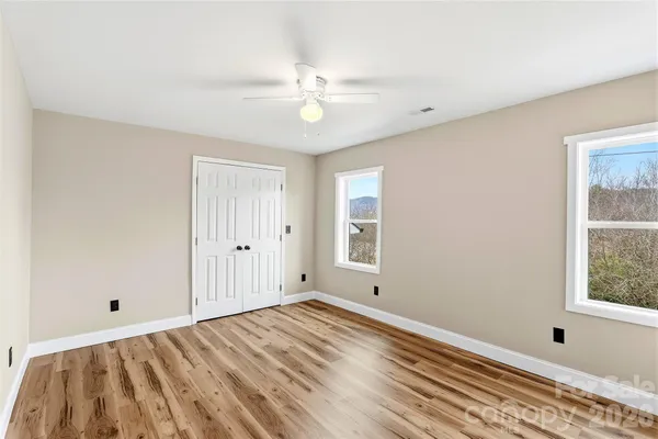 a bathroom with a shower curtain