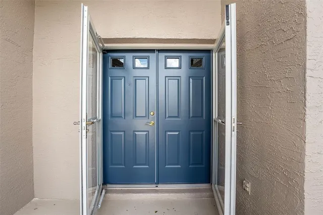 a view of front door