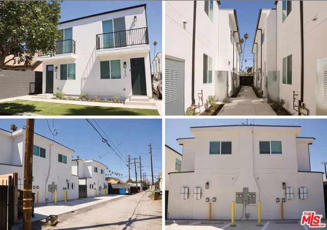 a view of a building with a street