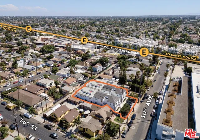 an aerial view of a city