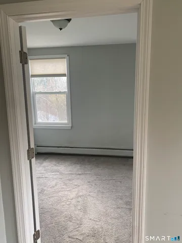 a view of a small space with window