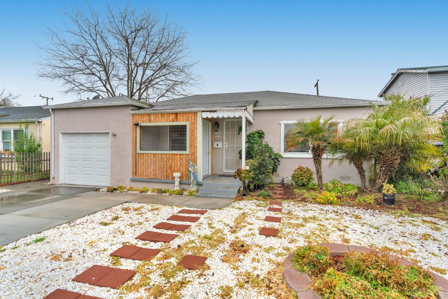 a backyard of a house