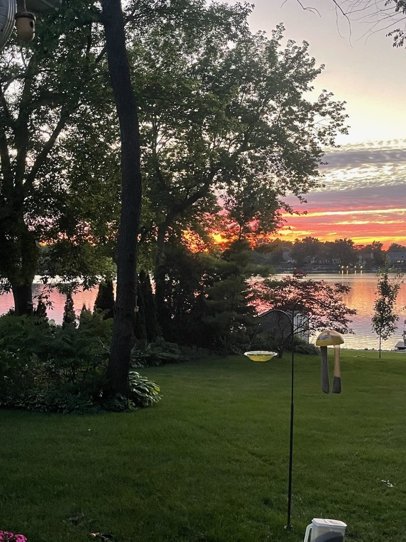 526 Whispering Pines Road Lindenhurst, IL 60046 - Photo 37 of 38 a view of a garden from a lake