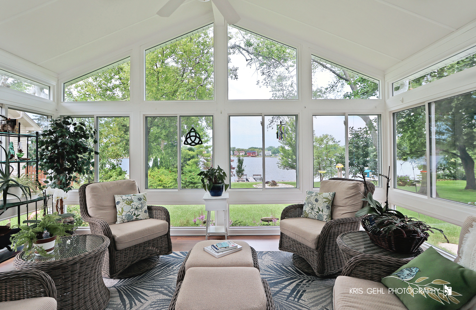 526 Whispering Pines Road Lindenhurst, IL 60046 - Photo 10 of 38 a living room with furniture and a large window