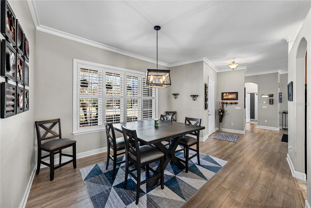 27154 Raven Brook Road Wesley Chapel, FL 33544 - Photo 22 of 65 a view of a dining room with furniture window and wooden floor