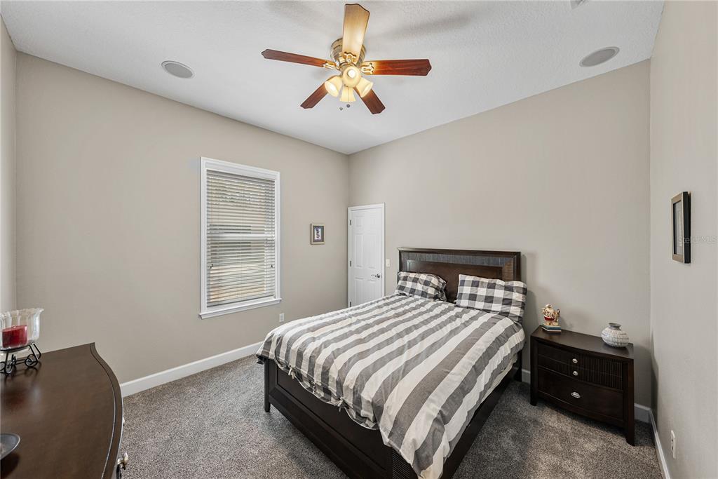 27154 Raven Brook Road Wesley Chapel, FL 33544 - Photo 36 of 65 a bedroom with a bed and a chandelier