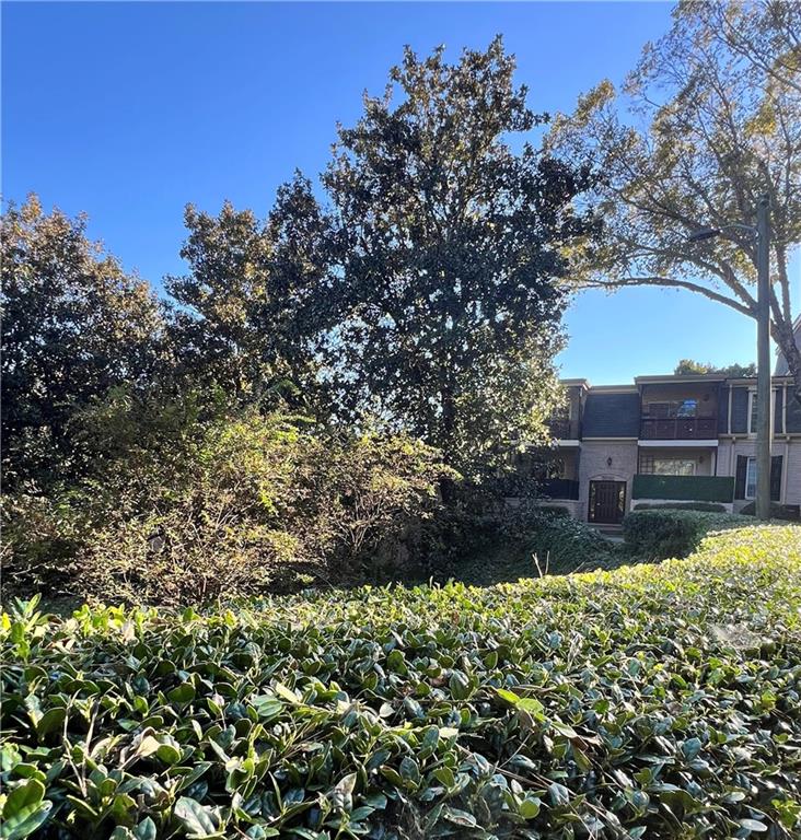 2805 Northeast Expressway Northeast, Unit B13 Atlanta, GA 30345 - Photo 62 of 69 a view of a backyard with large trees