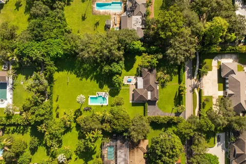 a aerial view of a residential houses