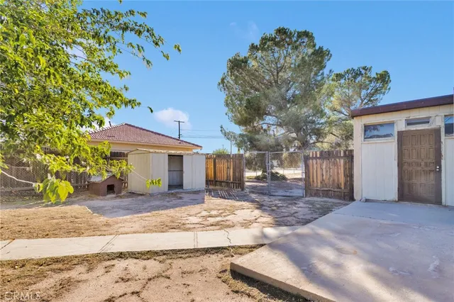a view of a backyard