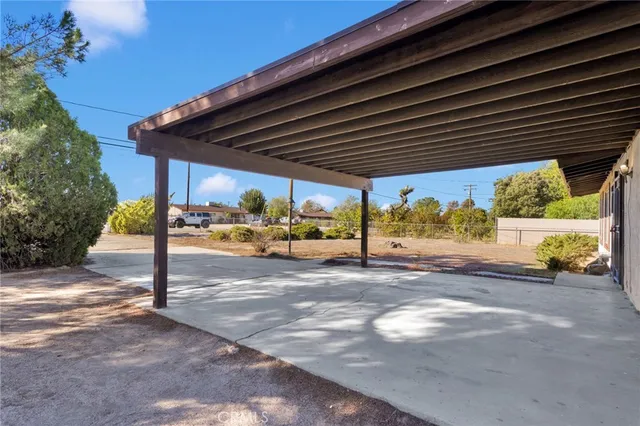 a view of street with porch