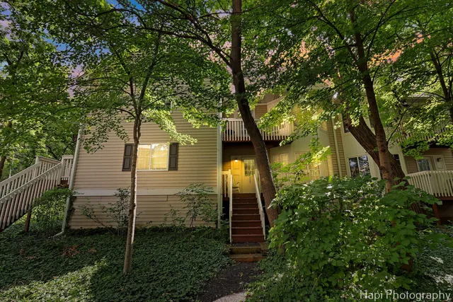 a view of backyard of house
