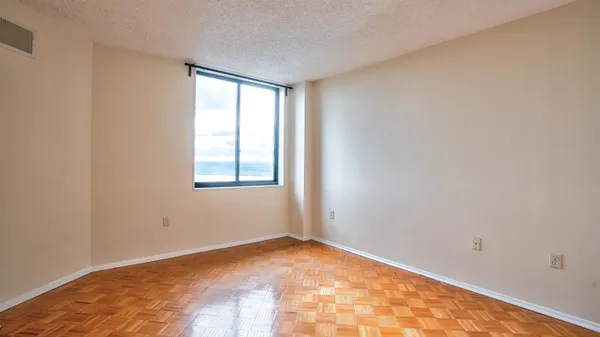 an empty room with a window