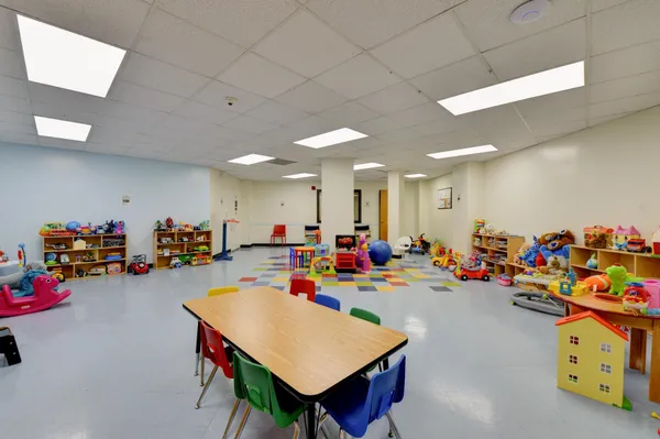 a group of people sitting in a room