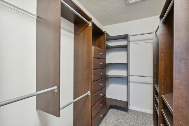 a room with walk in closet