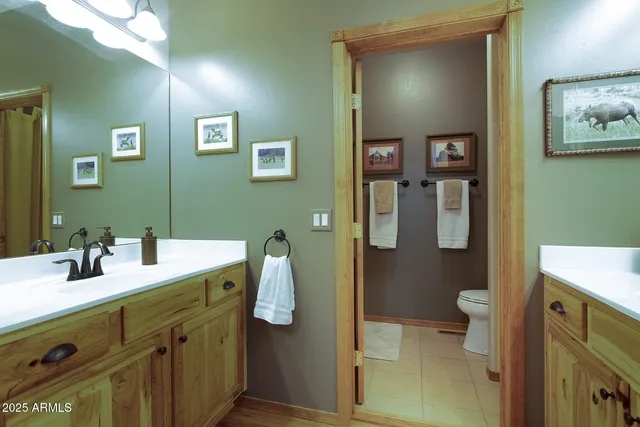 a view of a hallway with a door