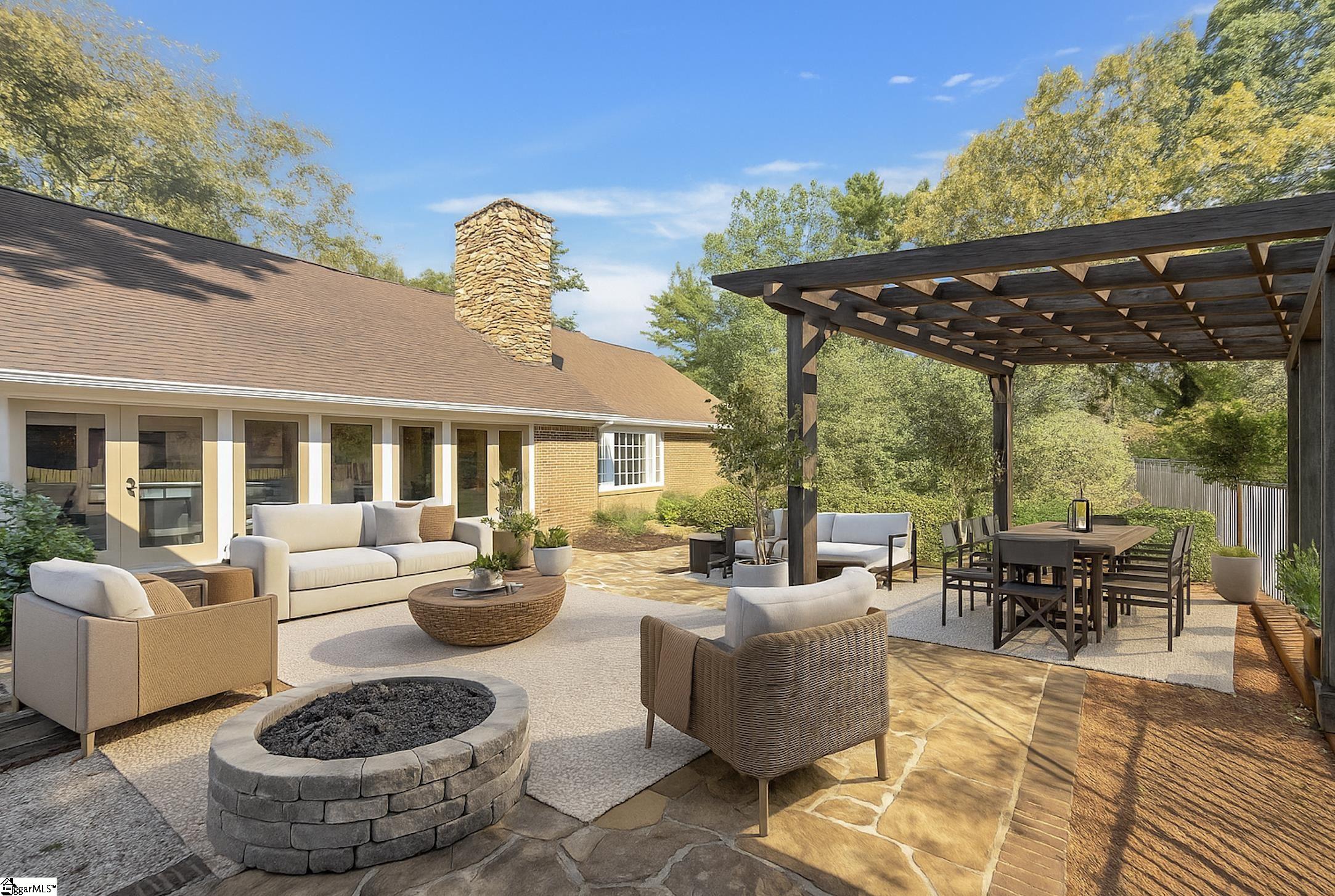 102 Graystone Road Greenville, SC 29615 - Photo 30 of 50 Could make a wonderful outdoor living space. Virtually Staged